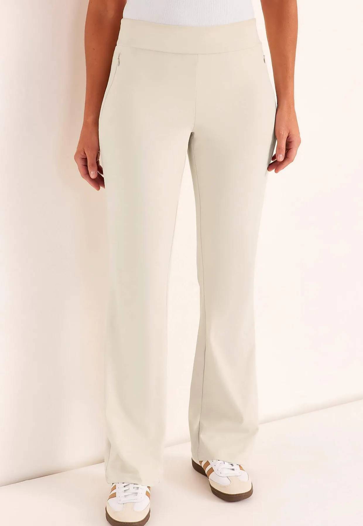 Alsidige jerseybukser med en bootcut Daria