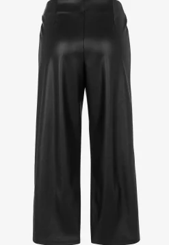 Ankellange bukser i læderimitation