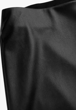 Ankellange bukser i læderimitation