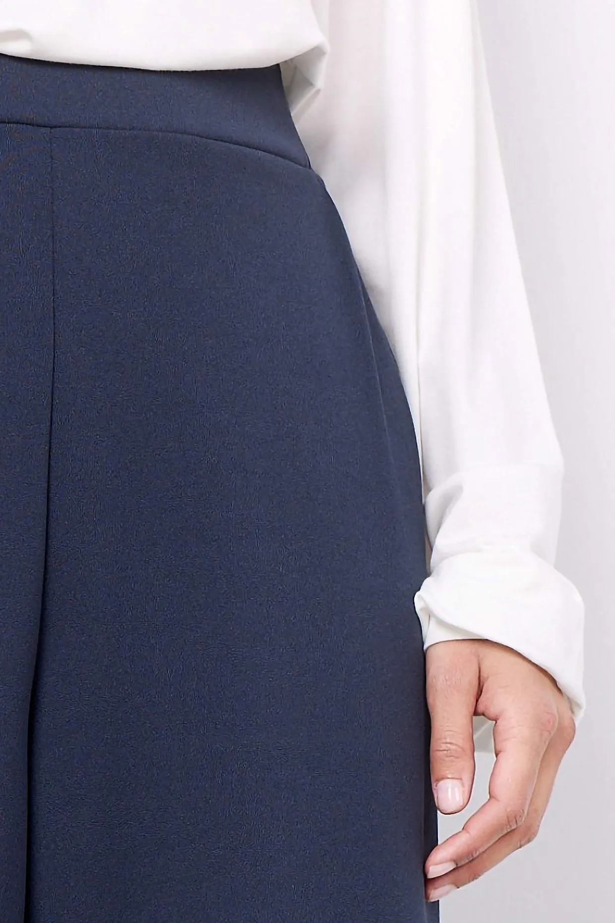 Ankellange jerseybukser med brede ben