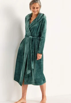 Badekåbe i fleece med hætte