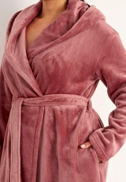 Badekåbe i fleece med hætte