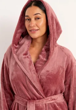 Badekåbe i fleece med hætte