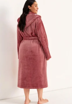 Badekåbe i fleece med hætte