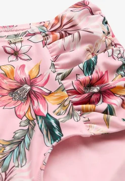 Bikiniunderdel med høj talje og et blomstermønster Honolulu