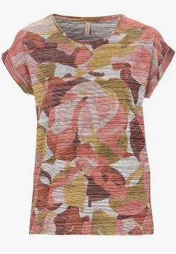 Bladmønstret jerseytop