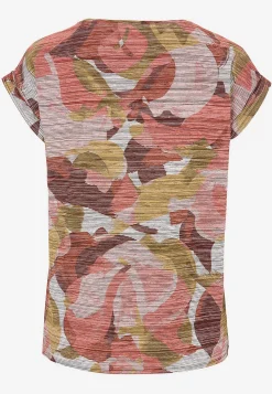 Bladmønstret jerseytop