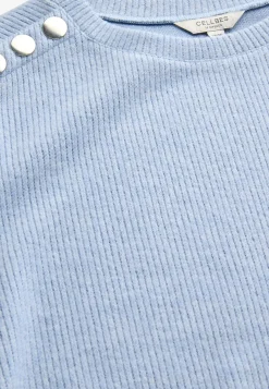 Blød jerseytrøje med knapper Beata