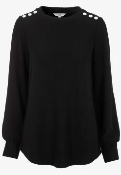 Blød jerseytrøje med knapper Beata