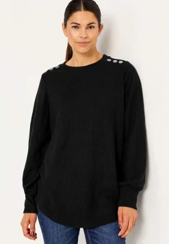 Blød jerseytrøje med knapper Beata