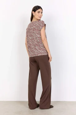 Blød top med zebramønster