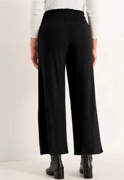 Bløde jerseybukser med smocket elastisk talje Liv