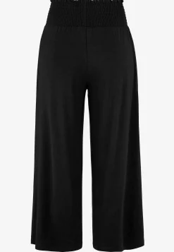 Bløde jerseybukser med smocket elastisk talje Liv