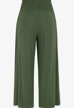 Bløde jerseybukser med smocket elastisk talje Liv