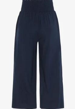 Bløde jerseybukser med smocket elastisk talje Liv