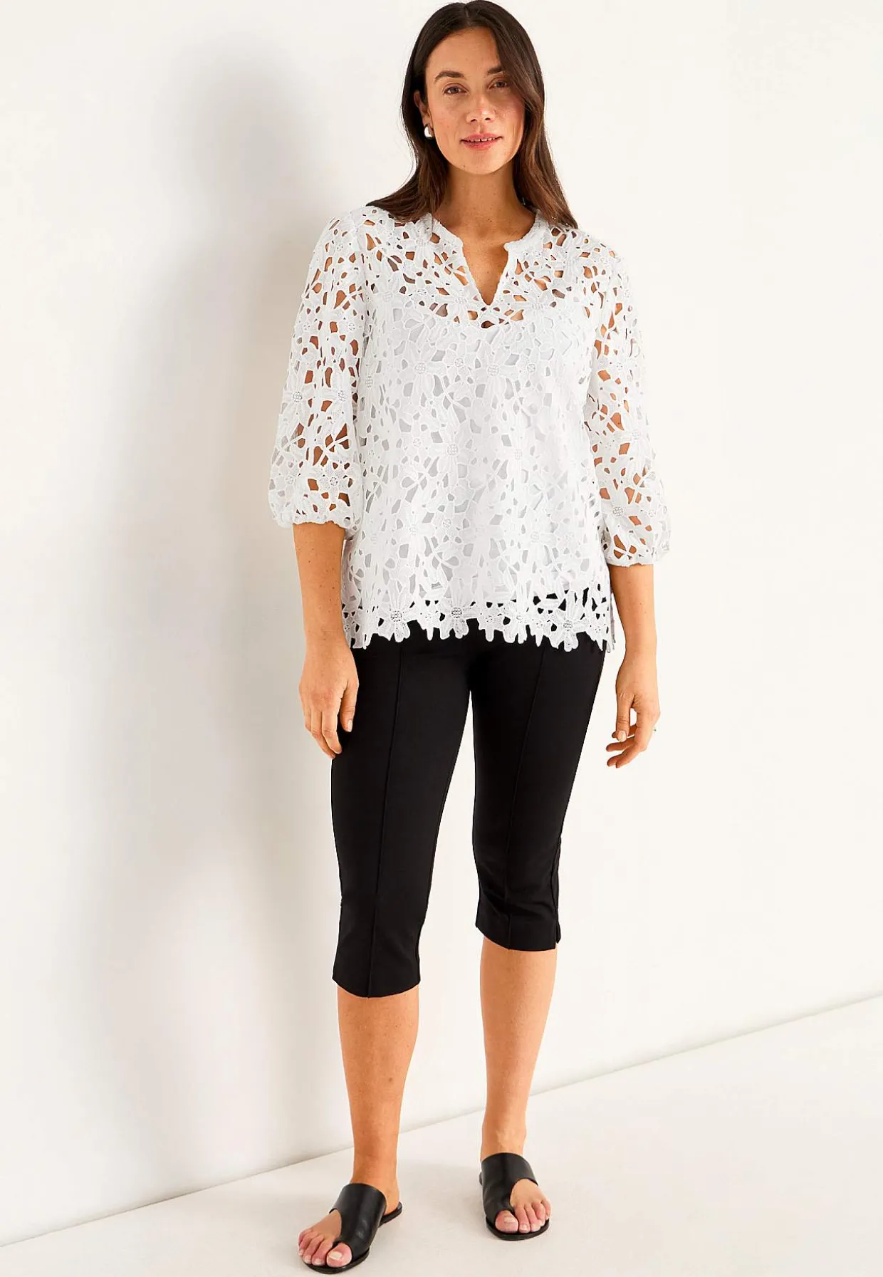 Blondebluse med et blomstermønster | Cellbes