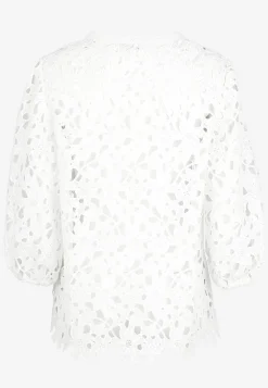 Blondebluse med et blomstermønster | Cellbes