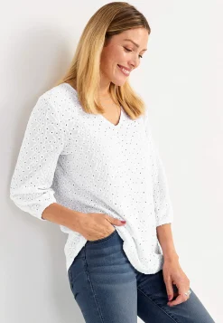 Blondetop med hulmønster | Cellbes