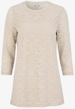 Blondetunika med afrundet krave