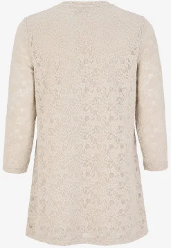 Blondetunika med afrundet krave