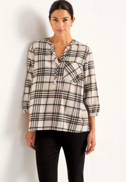 Bluse i flonel med brystlomme | Cellbes