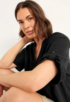 Bluse i hørblanding