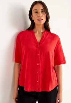 Bluse i hørblanding