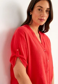 Bluse i hørblanding