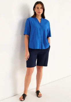 Bluse i hørblanding