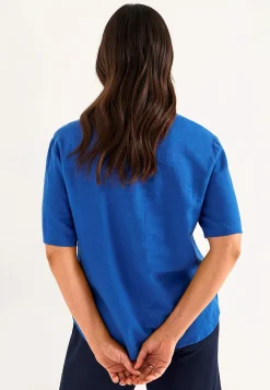 Bluse i hørblanding