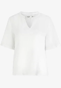 Bluse i rynket bomuld