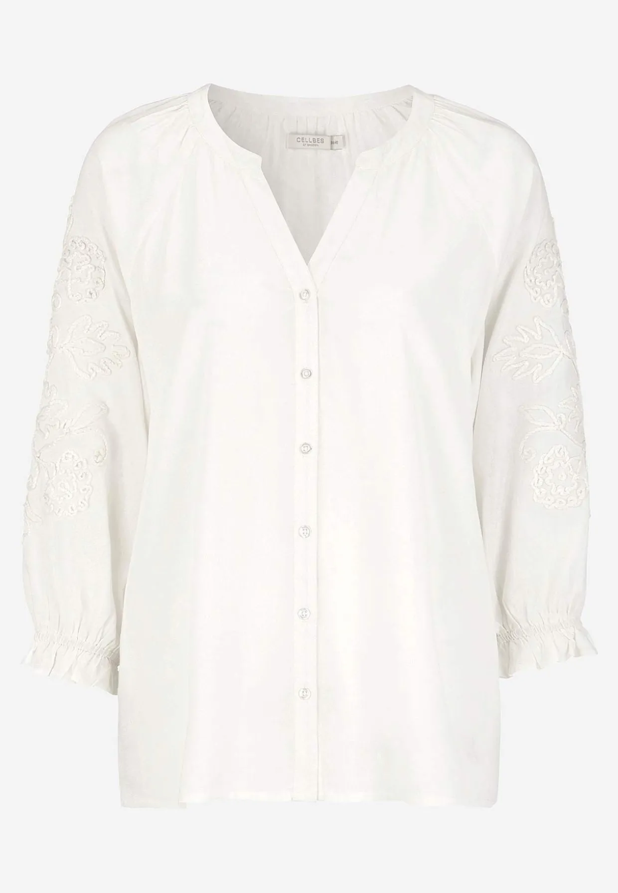 Bluse med broderi
