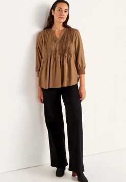 Bluse med syede lægge | Cellbes