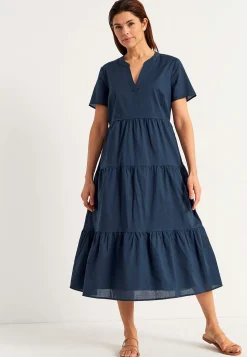 Bomuldskjole med volant