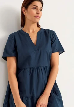 Bomuldskjole med volant