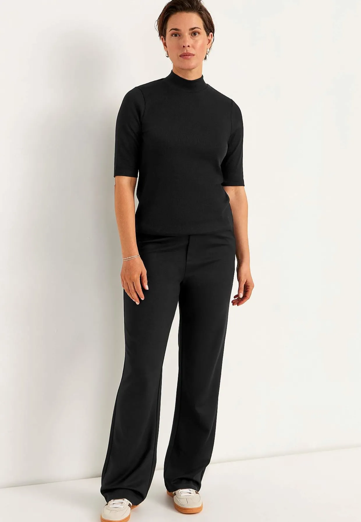 Brede bukser i Punto di Roma jersey med lommer Lisa | Cellbes