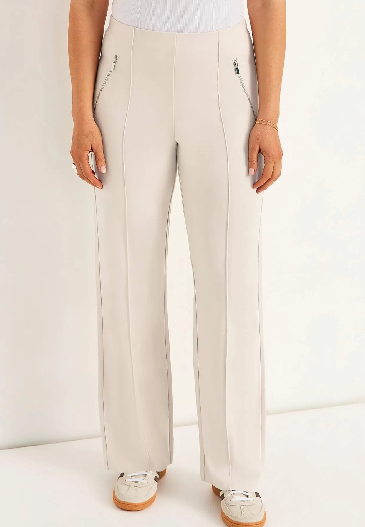 Brede bukser i Punto di Roma jersey Lisa