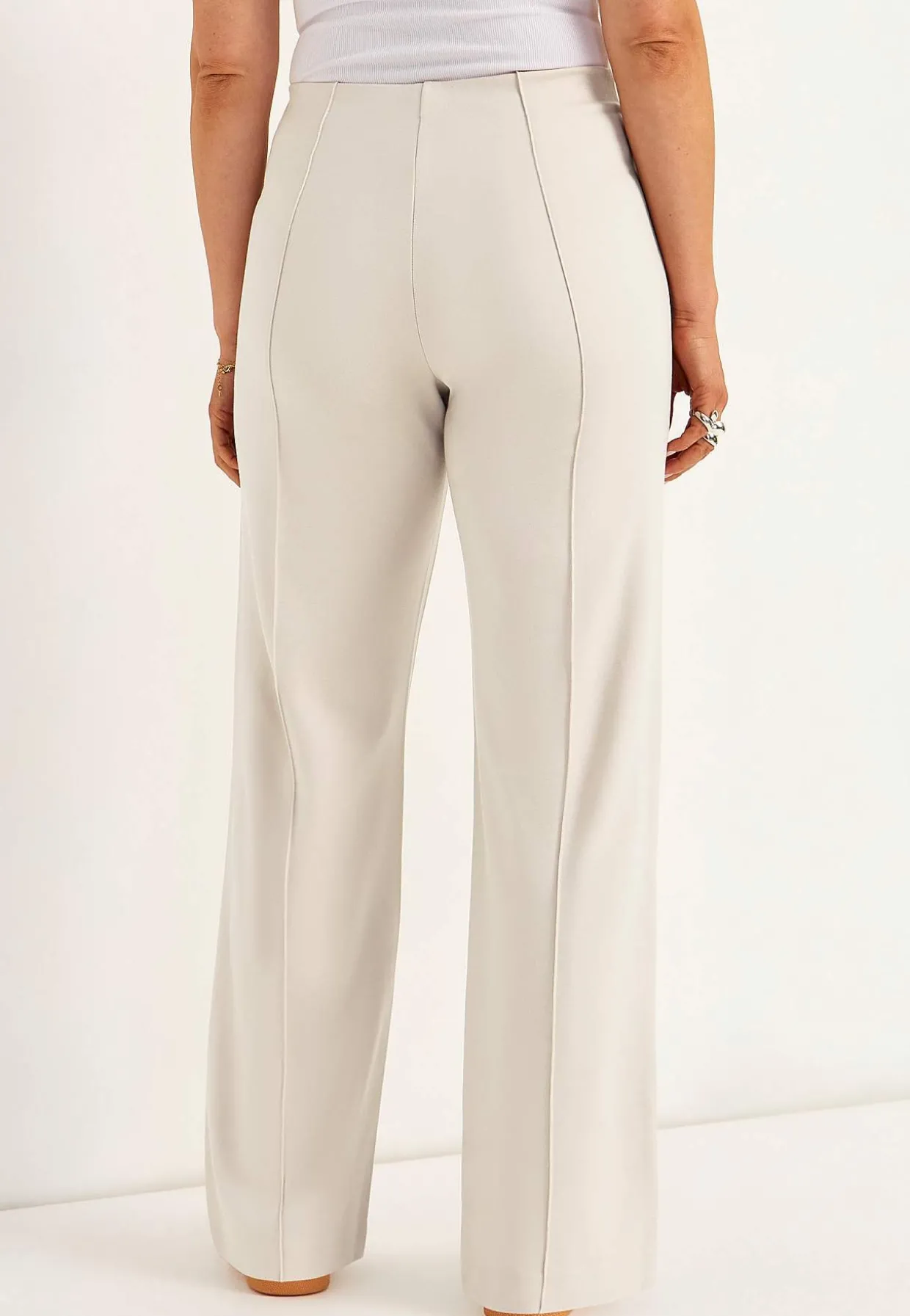 Brede bukser i Punto di Roma jersey Lisa