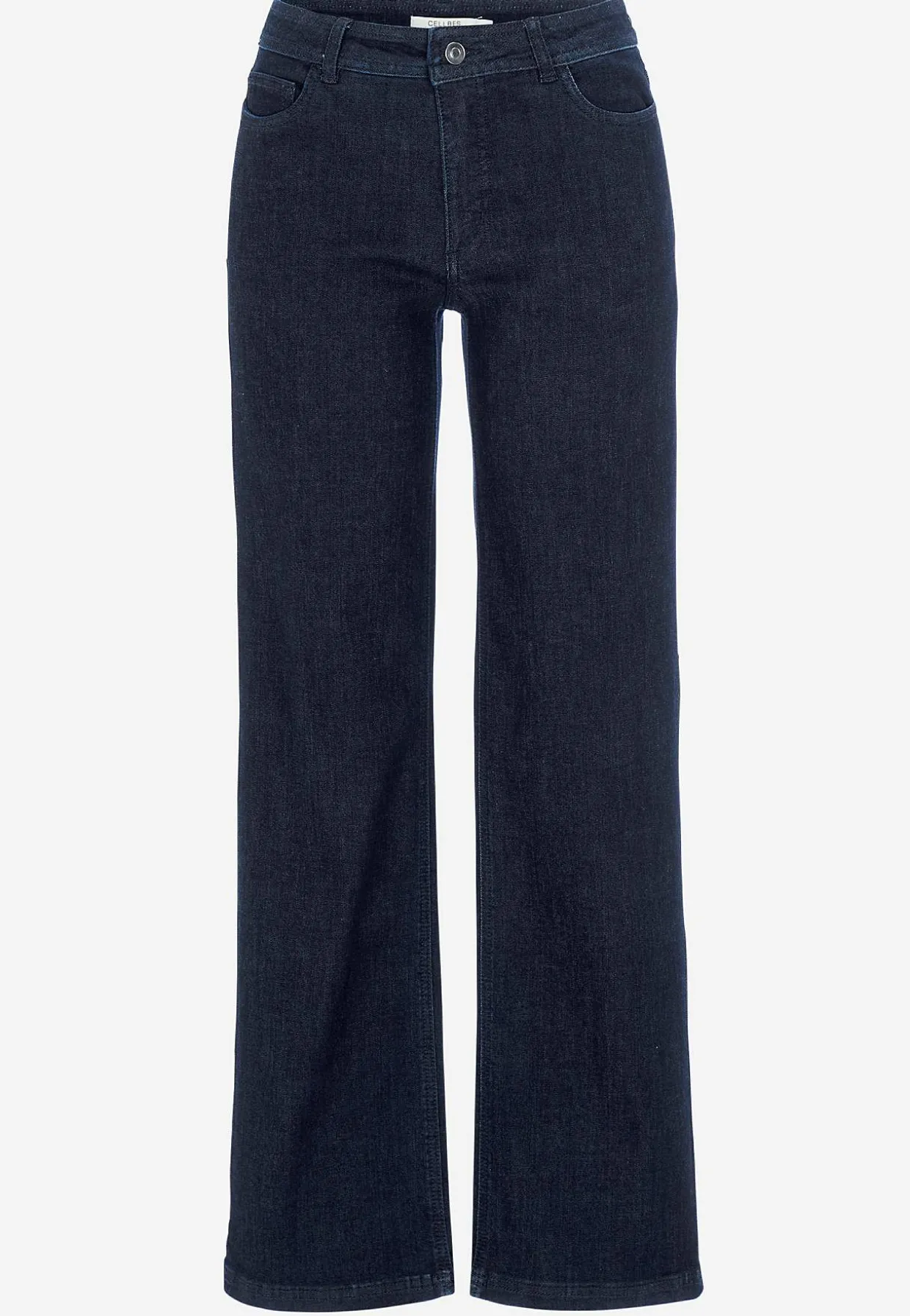 Brede jeans i denim med superstræk Sara