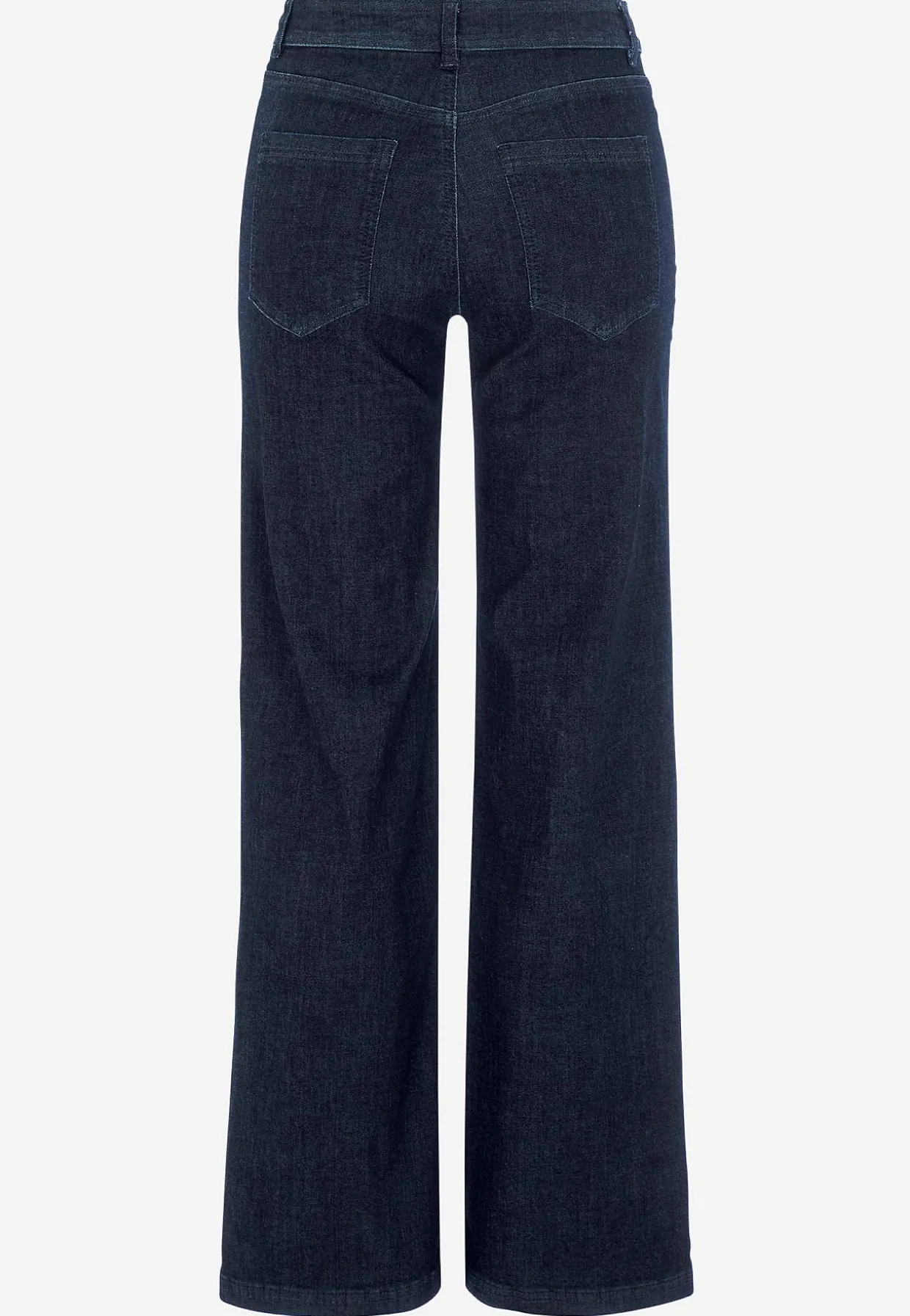 Brede jeans i denim med superstræk Sara