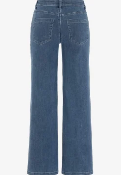 Brede jeans i denim med superstræk Sara