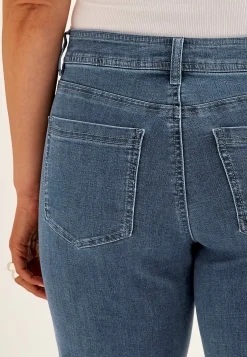 Brede jeans i denim med superstræk Sara