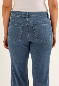 Brede jeans i denim med superstræk Sara