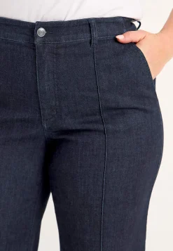 Brede jeans med syede pressefolder Mia | Cellbes