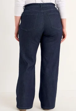 Brede jeans med syede pressefolder Mia | Cellbes