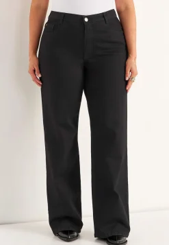 Brede, lange jeans med høj talje Renata | Cellbes