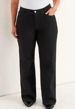 Brede, lange jeans med høj talje Renata | Cellbes