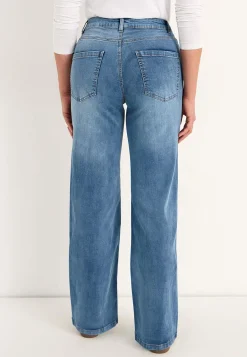 Brede, lange jeans med høj talje Renata | Cellbes