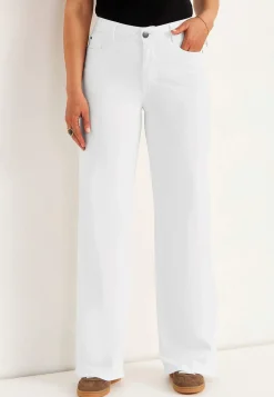 Brede, lange jeans med høj talje Renata