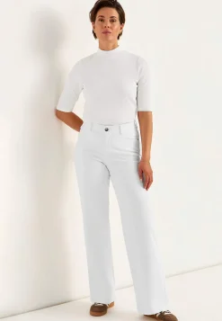 Brede, lange jeans med høj talje Renata